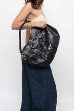 Load image into Gallery viewer, Vintage x MARCIANO Black Leather Oversized Purse