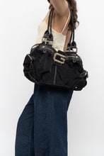 Load image into Gallery viewer, Vintage x GUESS Black Canvas Oversized Purse