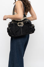 Load image into Gallery viewer, Vintage x GUESS Black Canvas Oversized Purse