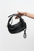 Load image into Gallery viewer, Vintage x Made in Italy x Black Woven Leather Purse