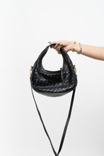 Load image into Gallery viewer, Vintage x Made in Italy x Black Woven Leather Purse