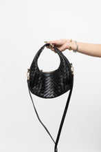 Load image into Gallery viewer, Vintage x Made in Italy x Black Woven Leather Purse