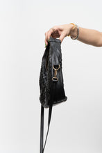 Load image into Gallery viewer, Vintage x Made in Italy x Black Woven Leather Purse