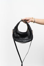 Load image into Gallery viewer, Vintage x Made in Italy x Black Woven Leather Purse