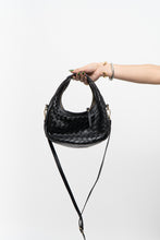 Load image into Gallery viewer, Vintage x Made in Italy x Black Woven Leather Purse