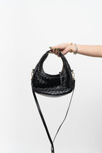 Load image into Gallery viewer, Vintage x Made in Italy x Black Woven Leather Purse