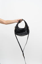 Load image into Gallery viewer, Vintage x Made in Italy x Black Woven Leather Purse