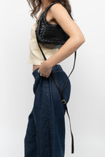 Load image into Gallery viewer, Vintage x Made in Italy x Black Woven Leather Purse
