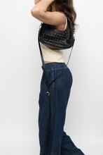 Load image into Gallery viewer, Vintage x Made in Italy x Black Woven Leather Purse