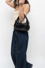 Load image into Gallery viewer, Vintage x Made in Italy x Black Woven Leather Purse