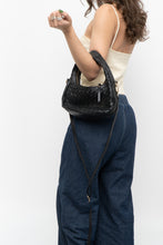Load image into Gallery viewer, Vintage x Made in Italy x Black Woven Leather Purse