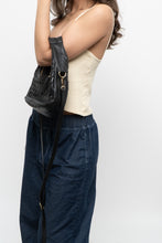 Load image into Gallery viewer, Vintage x Made in Italy x Black Woven Leather Purse