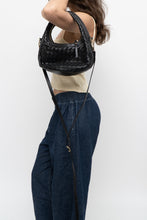 Load image into Gallery viewer, Vintage x Made in Italy x Black Woven Leather Purse