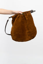 Load image into Gallery viewer, Vintage x Made in Italy x ARNOLD CHURGIN Camel Suede Slouch Purse