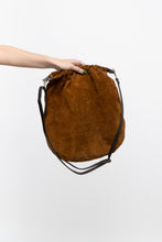 Load image into Gallery viewer, Vintage x Made in Italy x ARNOLD CHURGIN Camel Suede Slouch Purse