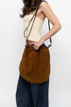 Load image into Gallery viewer, Vintage x Made in Italy x ARNOLD CHURGIN Camel Suede Slouch Purse