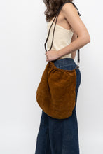 Load image into Gallery viewer, Vintage x Made in Italy x ARNOLD CHURGIN Camel Suede Slouch Purse