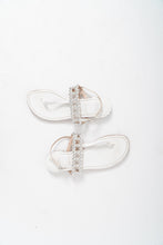 Load image into Gallery viewer, Vintage x STUART WEITZMAN White Leather Studded Sandals (7, 7.5)