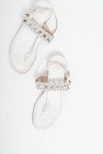 Load image into Gallery viewer, Vintage x STUART WEITZMAN White Leather Studded Sandals (7, 7.5)