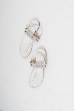 Load image into Gallery viewer, Vintage x STUART WEITZMAN White Leather Studded Sandals (7, 7.5)