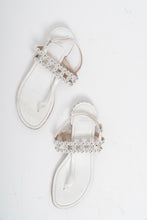Load image into Gallery viewer, Vintage x STUART WEITZMAN White Leather Studded Sandals (7, 7.5)