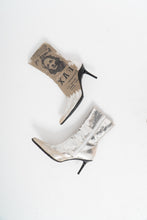 Load image into Gallery viewer, Vintage x SPRING Deadstock Silver Stiletto Boots (5, 5.5)