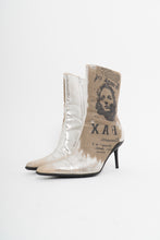 Load image into Gallery viewer, Vintage x SPRING Deadstock Silver Stiletto Boots (5, 5.5)