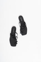 Load image into Gallery viewer, NINE WEST x Black Croc Leather Flat Sandals (7-8)