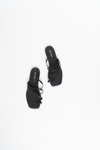 Load image into Gallery viewer, NINE WEST x Black Croc Leather Flat Sandals (7-8)