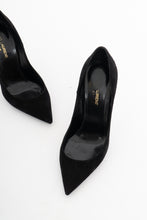 Load image into Gallery viewer, YVES SAINT LAURENT x Black Soft Suede Stilettos (6.5)