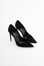 Load image into Gallery viewer, YVES SAINT LAURENT x Black Soft Suede Stilettos (6.5)