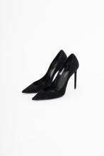 Load image into Gallery viewer, YVES SAINT LAURENT x Black Soft Suede Stilettos (6.5)