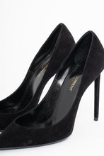 Load image into Gallery viewer, YVES SAINT LAURENT x Black Soft Suede Stilettos (6.5)