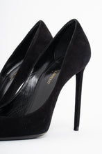 Load image into Gallery viewer, YVES SAINT LAURENT x Black Soft Suede Stilettos (6.5)