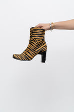 Load image into Gallery viewer, Vintage x VALERIE STEVENS Zebra Pony Hair Boots (7)
