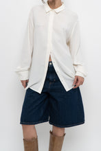 Load image into Gallery viewer, UNIFORM x White Silk-blend Blouse (XS-XL)