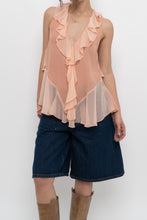 Load image into Gallery viewer, IXIAH x Frilly Peach Tank (XS, S)