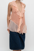 Load image into Gallery viewer, IXIAH x Frilly Peach Tank (XS, S)