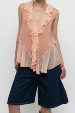 Load image into Gallery viewer, IXIAH x Frilly Peach Tank (XS, S)