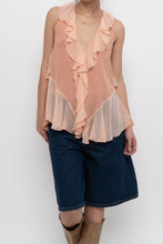 Load image into Gallery viewer, IXIAH x Frilly Peach Tank (XS, S)