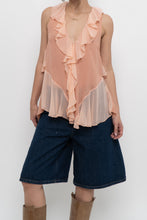 Load image into Gallery viewer, IXIAH x Frilly Peach Tank (XS, S)
