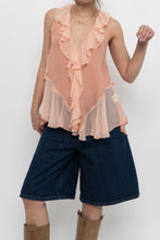 Load image into Gallery viewer, IXIAH x Frilly Peach Tank (XS, S)