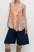 Load image into Gallery viewer, IXIAH x Frilly Peach Tank (XS, S)