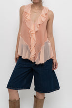 Load image into Gallery viewer, IXIAH x Frilly Peach Tank (XS, S)