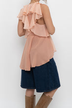 Load image into Gallery viewer, IXIAH x Frilly Peach Tank (XS, S)