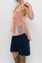 Load image into Gallery viewer, IXIAH x Frilly Peach Tank (XS, S)