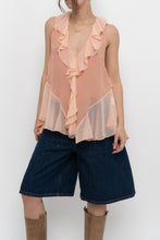 Load image into Gallery viewer, IXIAH x Frilly Peach Tank (XS, S)
