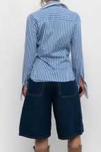 Load image into Gallery viewer, BROOKS BROTHERS x Blue Striped Cotton Blouse (S-L)