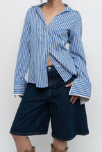 Load image into Gallery viewer, BROOKS BROTHERS x Blue Striped Cotton Blouse (S-L)