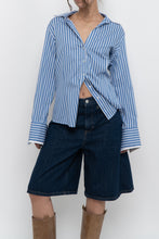 Load image into Gallery viewer, BROOKS BROTHERS x Blue Striped Cotton Blouse (S-L)